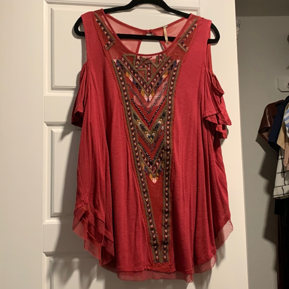 Free People Cold Shoulder Top